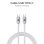 Cable USB C Subblim Optimus 1m Blanco 60W Nylon Trenzado 480Mbps PD Fast Charge
