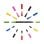 BIC Intensity Dual Tip Marqueurs 6 Couleurs Noir Bleu Vert Violet Rouge Jaune