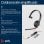 Auriculares Poly con cable USB-C y 3,5 mm micrófono negro para oficina y call center