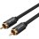 Cable RCA Vention VAB-R09-B100 2m Negro Chapado en Oro Doble Apantallado