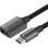Conversor USB Tipo-C a USB-A Vention CCWHB 0.15m USB 2.0 Gris Níquel Protegido