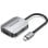 Conversor Vention TDIHB USB Tipo-C a HDMI 4K y VGA 1080p 15cm Aleación Aluminio Gris