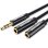 Cable divisor de audio Vention BBSBY Jack 3.5mm macho a 2x hembra 30cm TPE aluminio negro