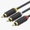 Cable RCA Vention BCABH 3xRCA Macho a 3xRCA Macho 2m Negro