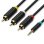 Cable estéreo Vention Jack 3.5 mm a 3 RCA macho 1.5 m negro