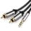 Câble Stéréo Vention BCFBL Jack 3.5 Male - 2x RCA Male - 10m - Noir