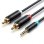 Cable de audio Vention BCLBK Jack 3.5mm a 2 RCA 8m Negro