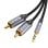 Audio-Kabel Vention BCNBH 3.5mm auf 2x RCA 2m Geflecht Grau High Fidelity
