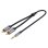 Cable de audio Vention BCNBH 3.5mm macho a 2x RCA macho 2m trenzado gris alta fidelidad