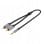 Cable de audio Vention BCNBH 3.5mm macho a 2x RCA macho 2m trenzado gris alta fidelidad