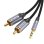 Cable de audio Vention BCNBI Jack 3.5mm macho a 2x RCA macho 3m gris alta fidelidad
