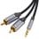 Cable de Audio Vention BCNBK 2x RCA Macho - Jack 3.5 Macho 8m Gris Audio HiFi