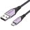Cable USB 2.0 Vention COAVH 2m MicroUSB Macho A Macho 3A 60W 480Mbps Nylon Trenzado Púrpura