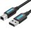 Cable USB Impresora Vention COQBD 0.5m USB 2.0 A-Macho a B-Macho 480Mbps Negro