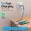 Cable USB 2.0 Vention CQNHD 50cm Magnético Algodón Trenzado 5A microUSB y USB-C Gris