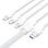 Câble USB 2.0 Vention 3 en 1 1.5m Lightning/USB-C/MicroUSB Haute Vitesse