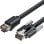 Cabo de rede Vention IBUBH Cat.6A SFTP 2 m escuro blindado uso industrial