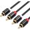 Cable estéreo Vention VAB-R06-B300 2x RCA macho 3m negro bronce esmaltado