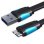 Cable USB 3.0 Vention VAS-A12-B200 2m A-Micro B Macho 5Gbps Azul y Negro
