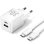 Cargador GaN Vention TZ-FEQW0-EU-01/ 1xUSB Type-C/ 1xUSB + Cable USB Type-C/ 30W