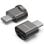 Lector de Tarjetas Vention CLMH0 USB 2.0 Tipo-C Galvanoplastia Níquel Gris