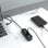 Hub Vention 4 puertos USB 2.0 480 Mbps VAS-J43-B100 1m Schwarz ABS