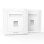 Piastra a muro Vention IFCW0 4 porte RJ45 ABS Bianco 86x86x8mm