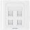 Piastra a muro Vention IFCW0 4 porte RJ45 ABS Bianco 86x86x8mm