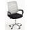 Silla de oficina Visi respaldo fijo curvado tela negro o gris altura ajustable ruedas