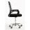 Silla de oficina Visi respaldo fijo curvado tela negro o gris altura ajustable ruedas