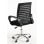 Silla de oficina Visi respaldo fijo curvado tela negro o gris altura ajustable ruedas