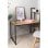Escritorio Kecil Madera Metal 120x60cm 3 Estantes Diseño Vanguardista Montaje Fácil