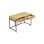 Mesa escritorio acero reforzado madera 120x60cm altura 77,5cm estilo industrial