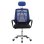 Silla oficina Kontor regulable reposabrazos ergonómica ruedas ligera negra/gris