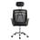 Silla oficina Kontor regulable reposabrazos ergonómica ruedas ligera negra/gris