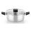 Casserole Monix M240326 Ø26cm Acier Inoxydable avec Couvercle en Verre et Poignées en Bakélite