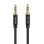 Cable de Audio Vention BAXBH 3.5mm Macho a Macho 2m Chapado en Oro Aluminio Negro