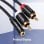 Audiokabel Vention VAB-R01-B200 3.5 mm Klinke Buchse auf 2x RCA Stecker 2m Schwarz Gold