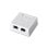 Roseta de superficie AISENS A139-0304 Cat6 FTP 2 x RJ45 Blindada Blanco RoHS