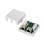 Roseta de superficie AISENS A139-0304 Cat6 FTP 2 x RJ45 Blindada Blanco RoHS
