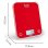 Báscula de Cocina Tefal Optiss Roja 5kg Precisión 0.5g Vidrio Templado LCD Táctil