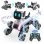 Robot Perro RC Klack 8WD Acrobacias Luces LED Sensor Mano 2 Baterías Recargables