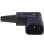 Conector Alimentacion C14 Iec Acodado Macho  Negro