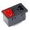 Conector Alimentacion C8 Iec 320 Ac Con Fusible Hembra  Negro 10 A