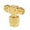 Adaptador Triple T Rf Sma Macho A 2x Sma  Dorado