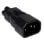 Adaptador Alimentacion Iec C14 Macho A C5 Hembra  Negro