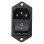 Conector Alimentacion Iec320 C14 Ac 250v 10a  Negro