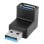 Adaptador Usb 3.0 Macho A Hembra Acodado 90 Grados  Negro