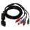 Cable Video Componente Para Playstation 3 Y 2  Negro