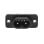 Conector De Alimentacion Iec-320-c8 Macho  Negro